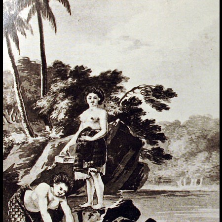 Donne che pescano frutti di mare