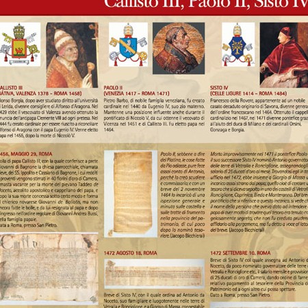 Pannello 07 I rapporti con il papato: Callisto III, Paolo II, Sisto IV
