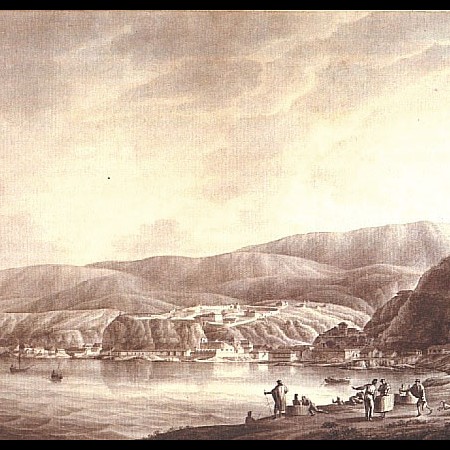 J. del Pozo, La città e il forte di Valparaiso