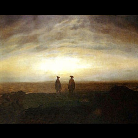 Caspar David Friedrich, Due uomini sulla costa al sorgere della luna, 1817