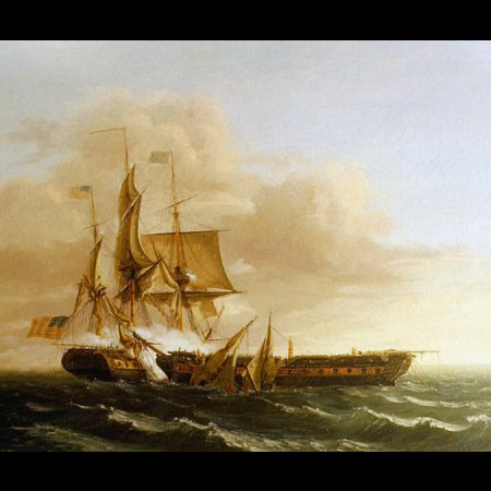 Thomas Birch, Combattimento tra le navi “Constitution” e “Guerrière”, 1813