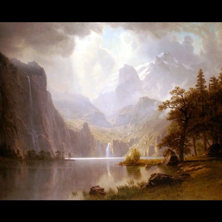 Albert Bierstadt, Tra le montagne, 1867