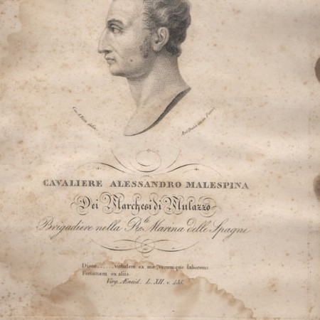 Alessandro Malaspina, incisione di Antonio Dalcò